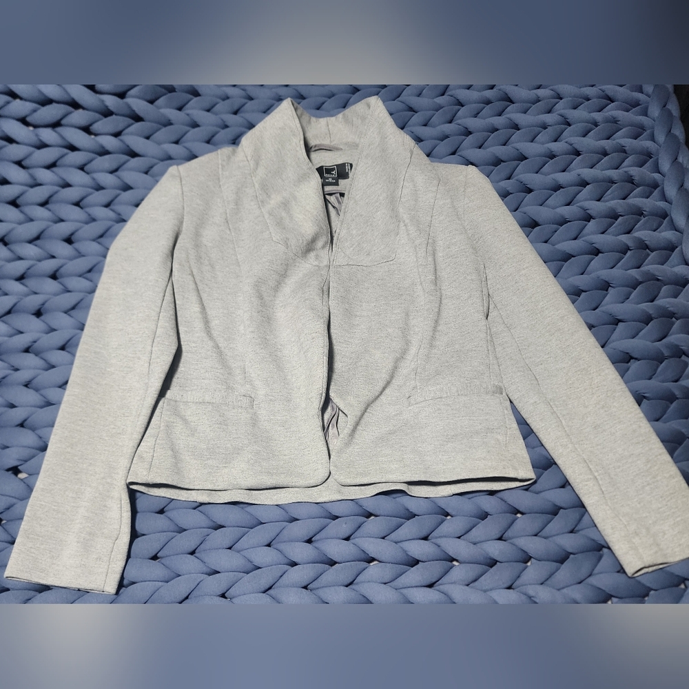 Meraki Women's Gray Jacket Size XS Business Shoulder Pads